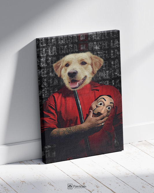 The Heist Pup - Персонализиран портрет на канвас