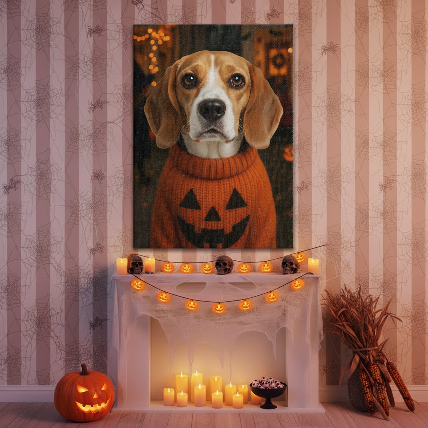 Jack-O-Lantern Sweater - Персонализиран портрет на канвас