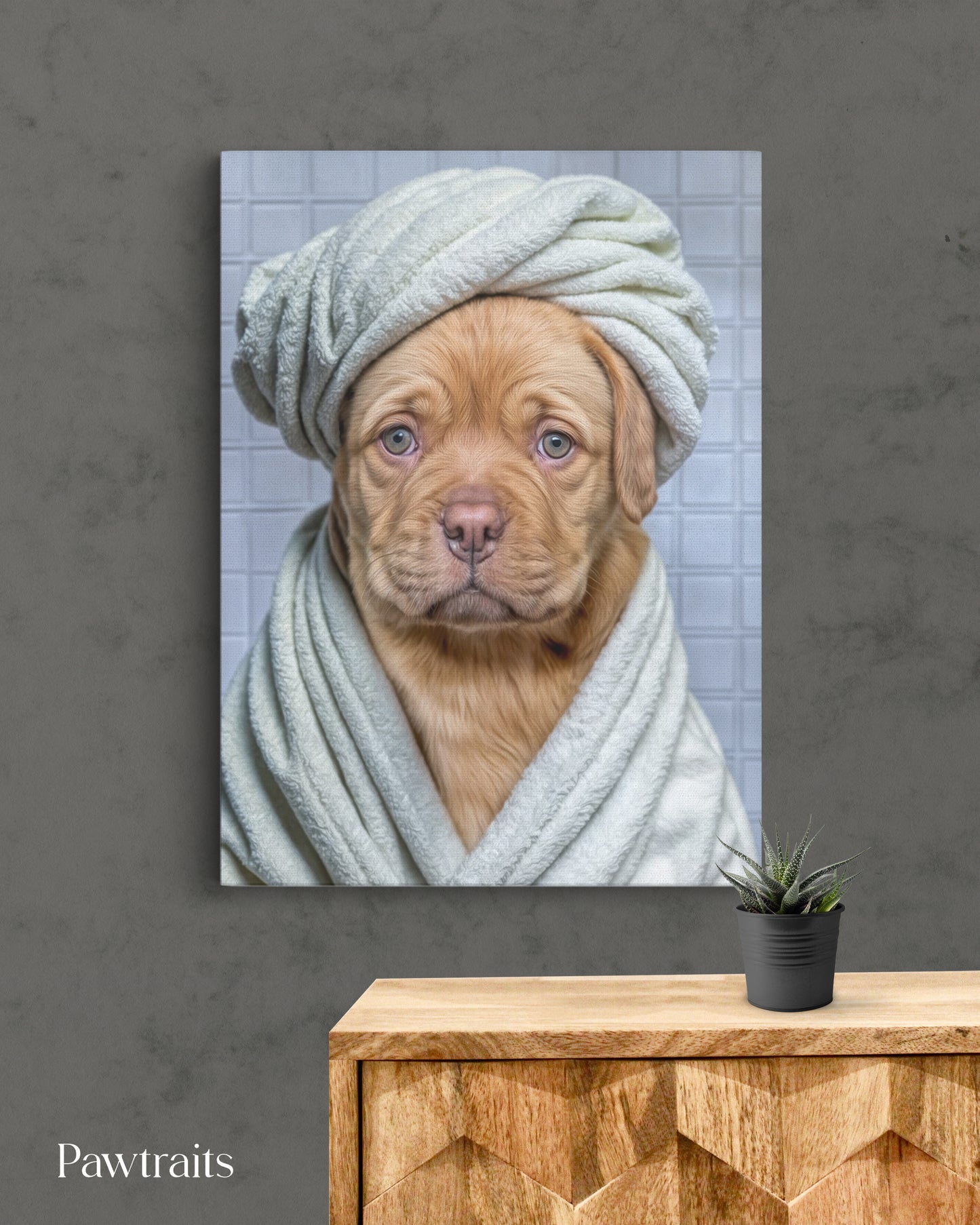 Тhe Pup Day Spa - Персонализиран портрет на канвас