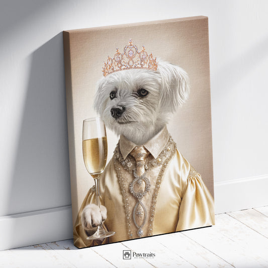 Champagne - Персонализиран портрет на канвас