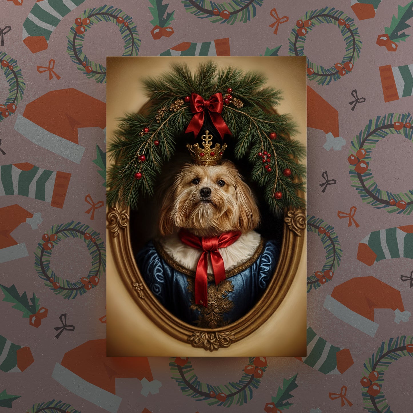 Jingle Bell Duke - Персонализиран портрет на канвас
