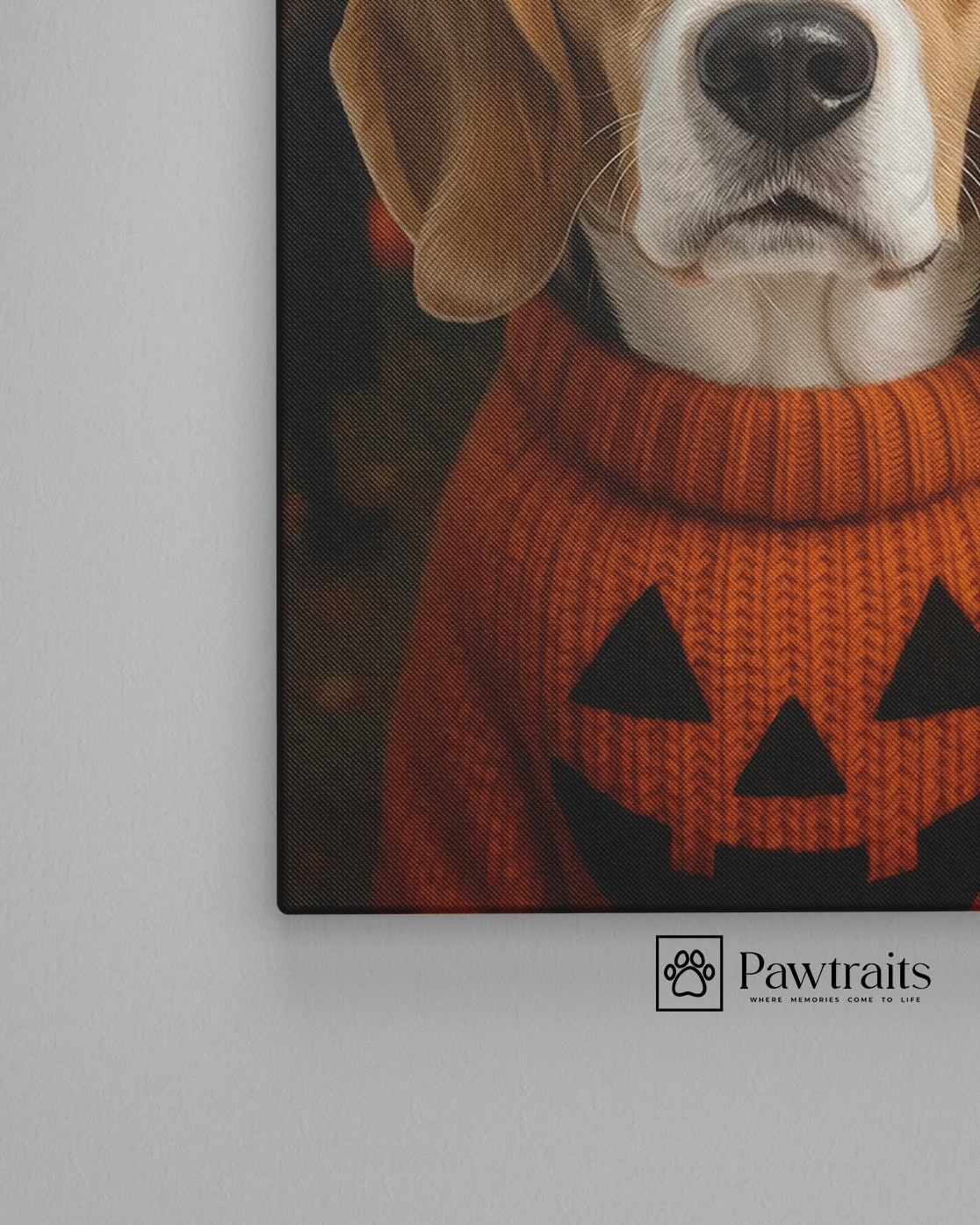 Jack-O-Lantern Sweater - Персонализиран портрет на канвас