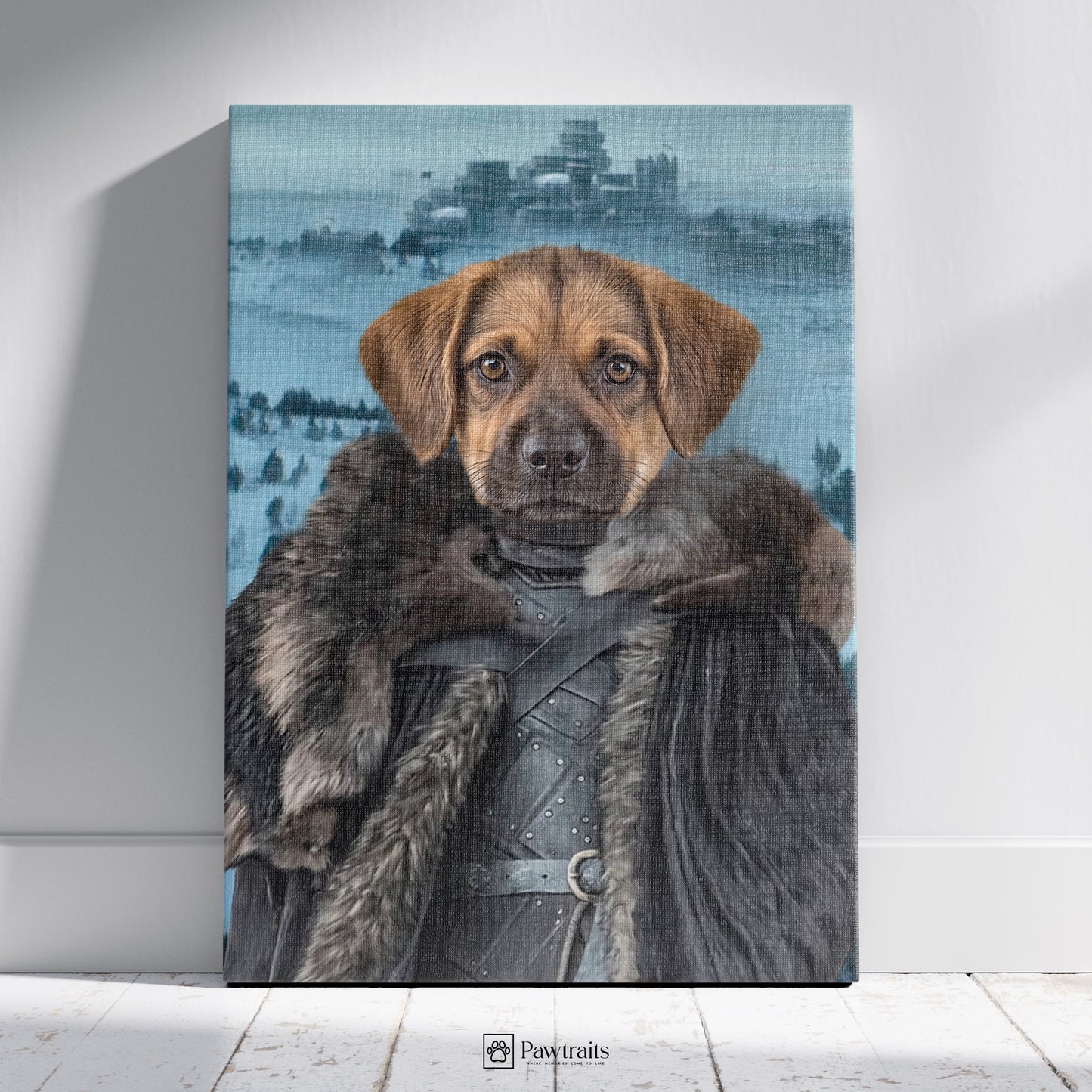 Jon Pup Snow - Персонализиран портрет на канвас