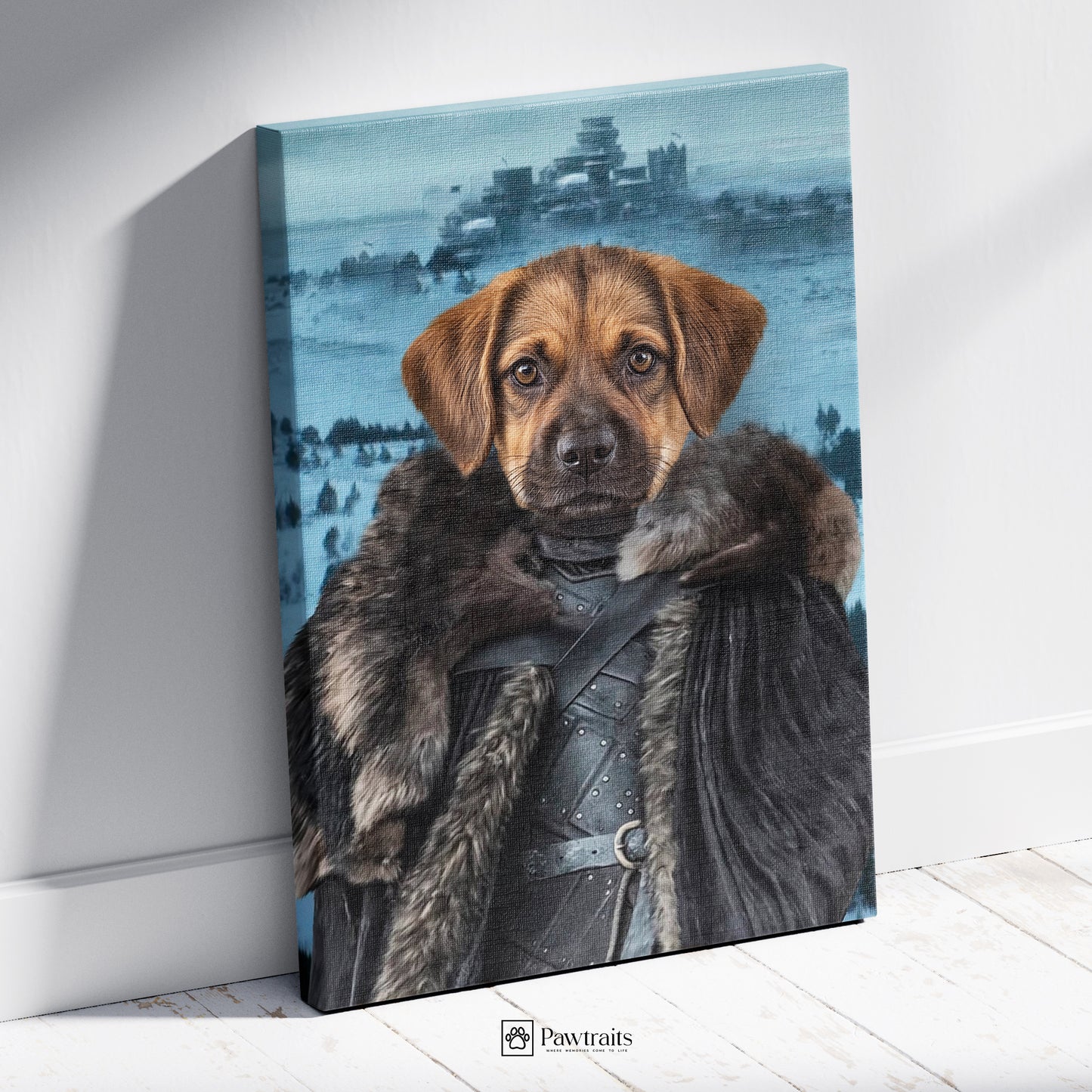 Jon Pup Snow - Персонализиран портрет на канвас