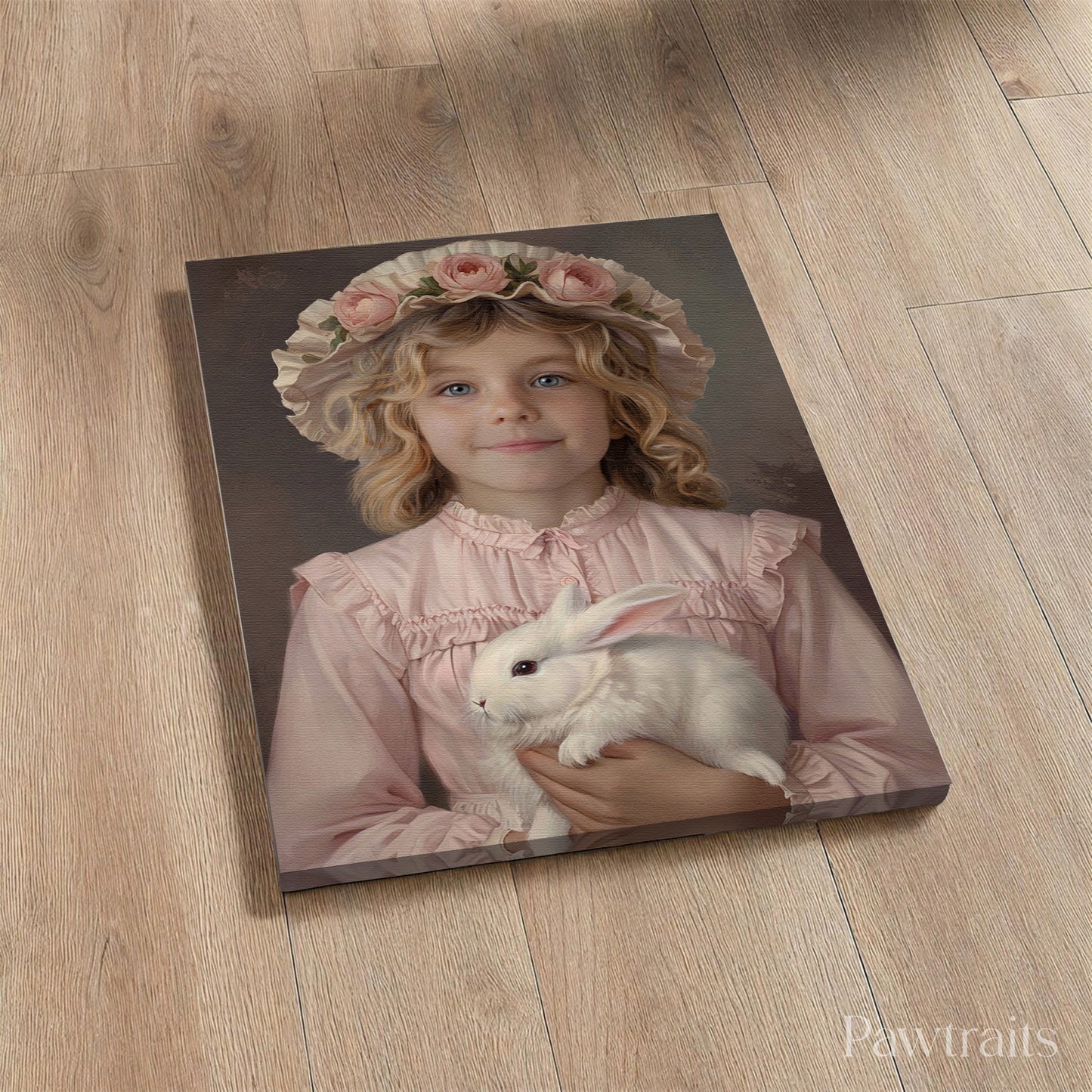 Blush Vintage Girl – Персонализиран детски портрет