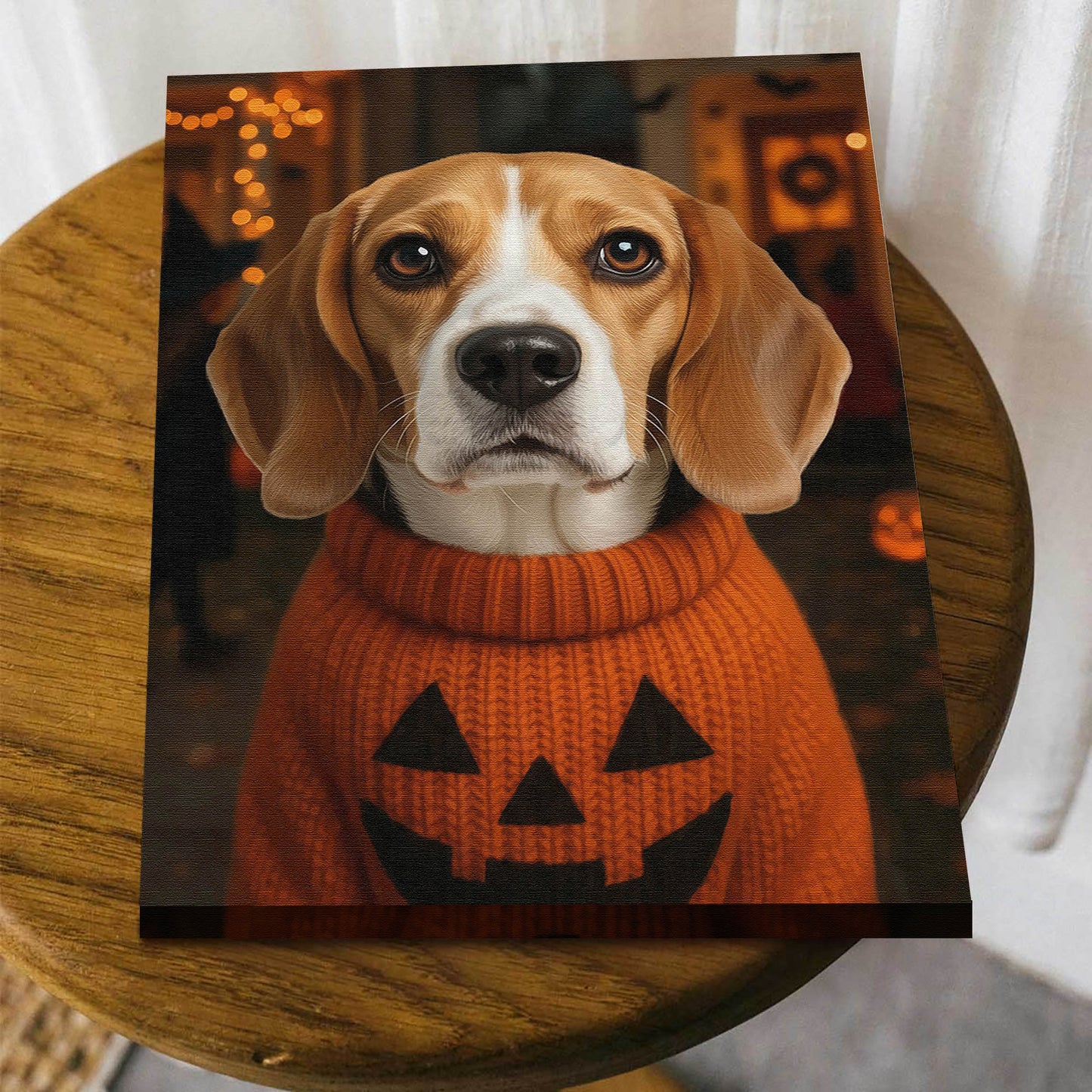 Jack-O-Lantern Sweater - Персонализиран портрет на канвас