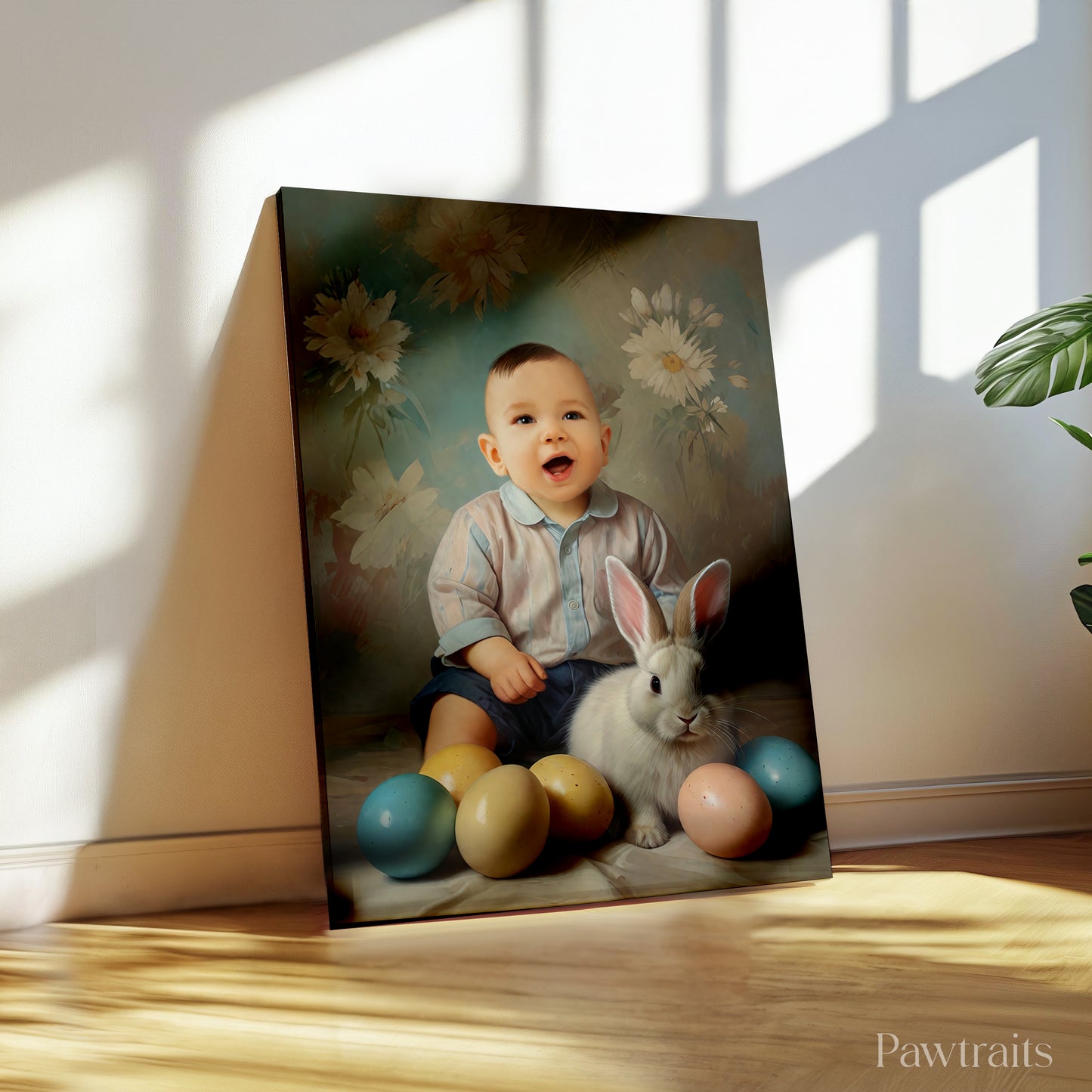 Daisy Bunny Baby – Персонализиран детски портрет