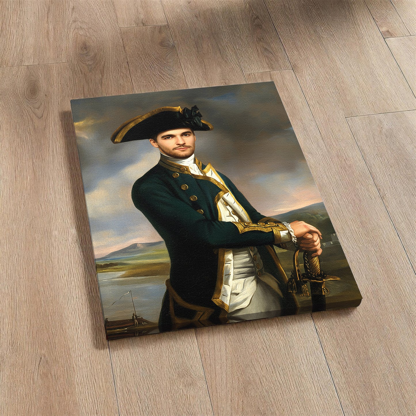 The Naval Captain - Персонализиран портрет на канвас за луѓе