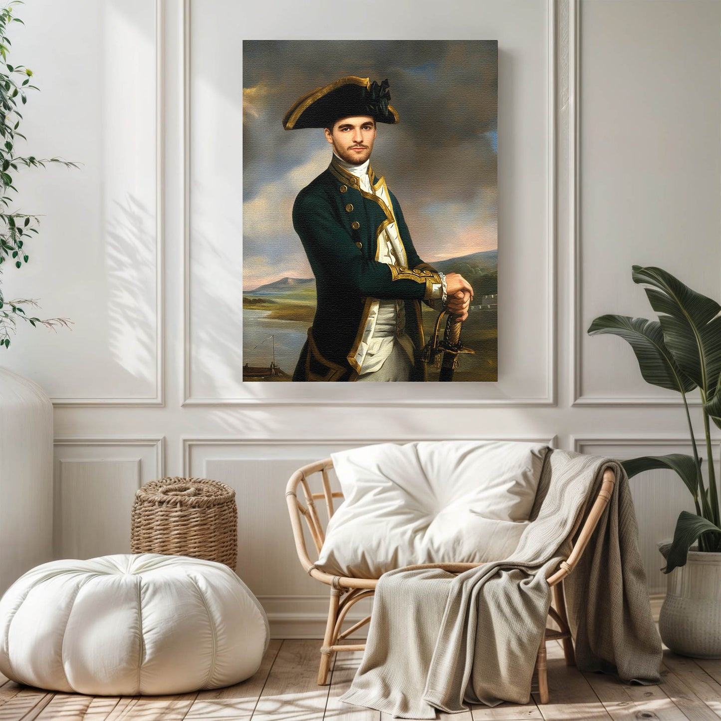 The Naval Captain - Персонализиран портрет на канвас за луѓе