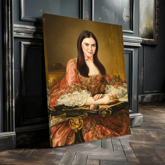The Rococo Lady - Персонализиран портрет на канвас за луѓе