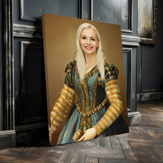 The Renaissance Princess - Персонализиран портрет на канвас за луѓе