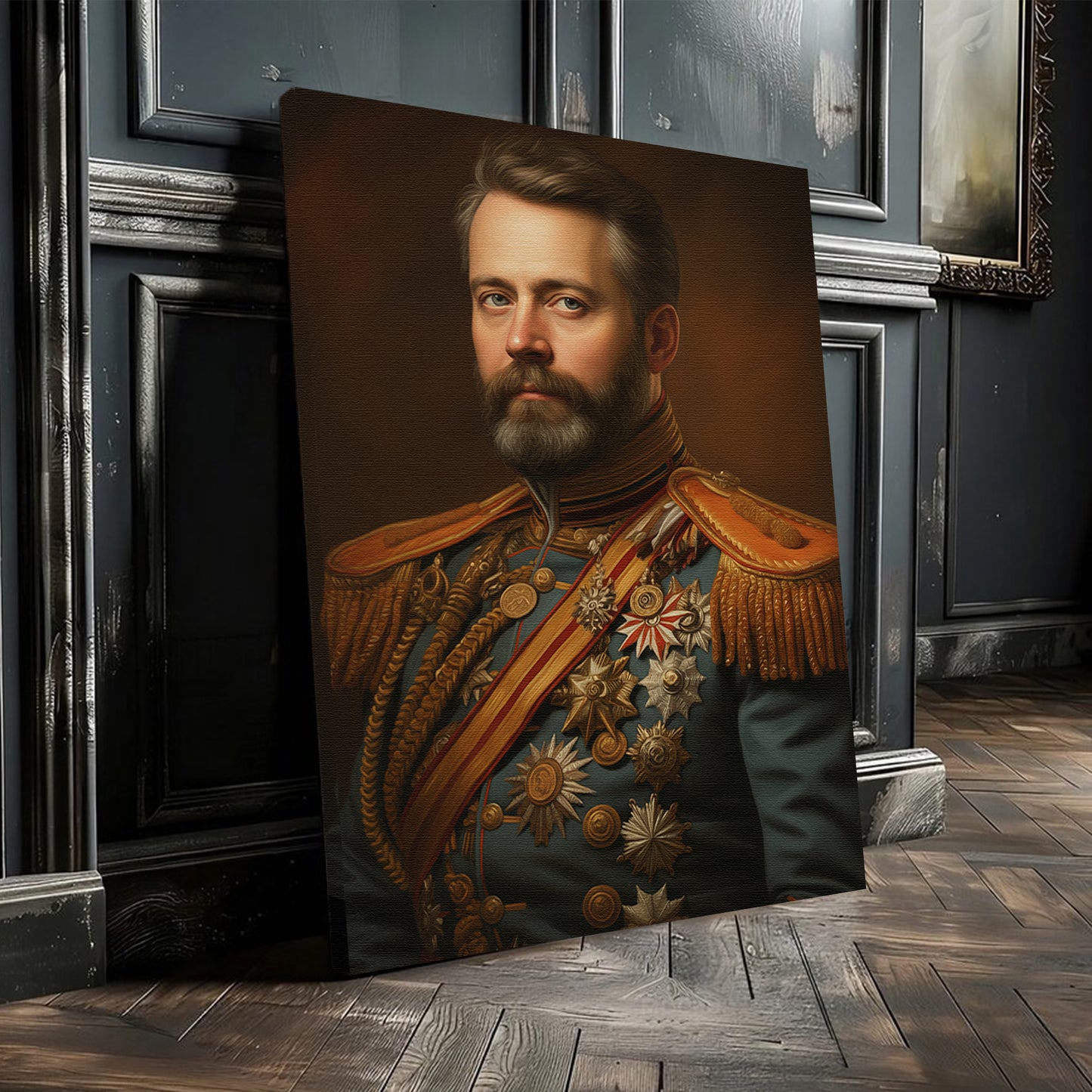 The Royal Marshal - Персонализиран портрет на канвас за луѓе