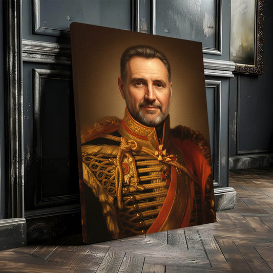 The Battleborn King - Персонализиран портрет на канвас за луѓе