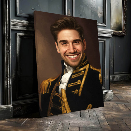 The Velvet King - Персонализиран портрет на канвас за луѓе