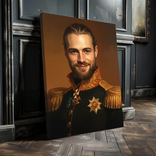 The Timeless King - Персонализиран портрет на канвас за луѓе
