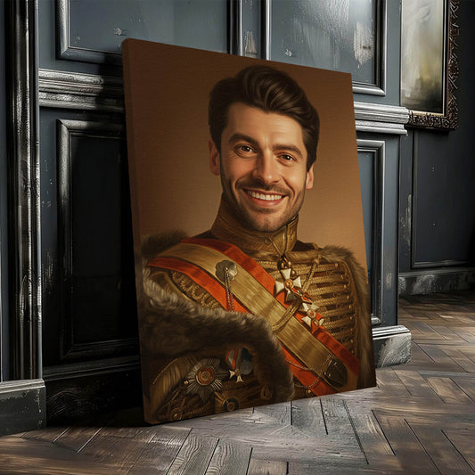 The Imperial Gentleman - Персонализиран портрет на канвас за луѓе