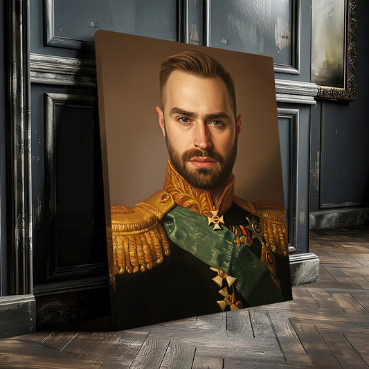 His Royal Grace - Персонализиран портрет на канвас за луѓе