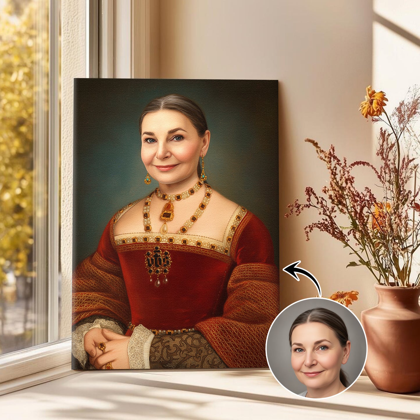 The Imperial Duchess - Персонализиран портрет на канвас за луѓе