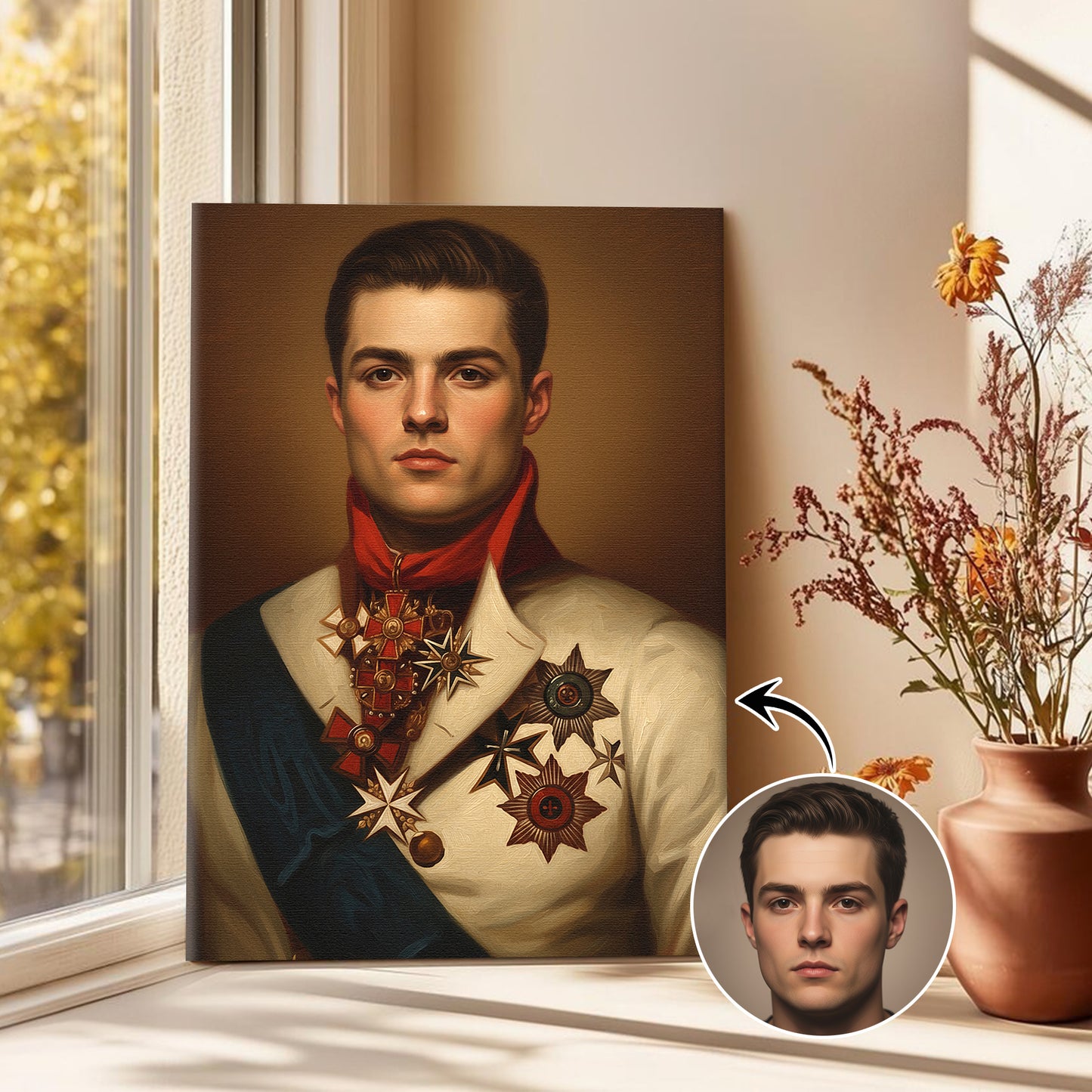 The Noble Heir - Персонализиран портрет на канвас за луѓе