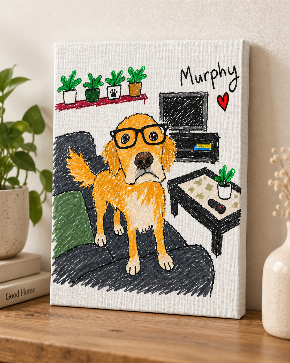 Clumsy Paint Drawing – Персонализиран портрет на канвас