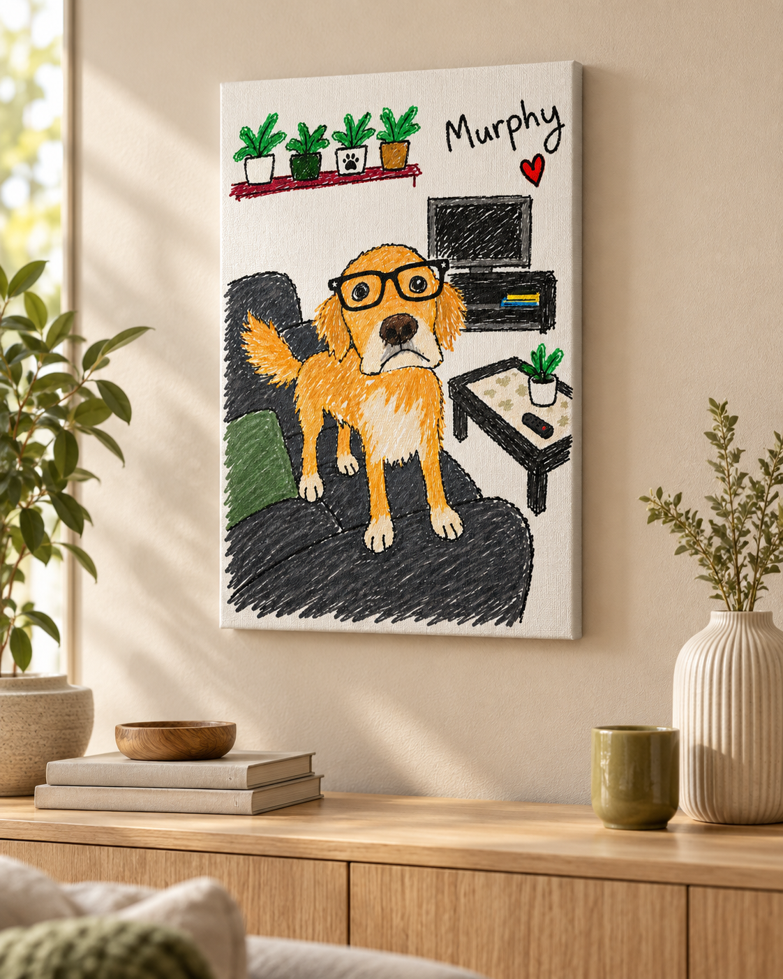 Clumsy Paint Drawing – Персонализиран портрет на канвас