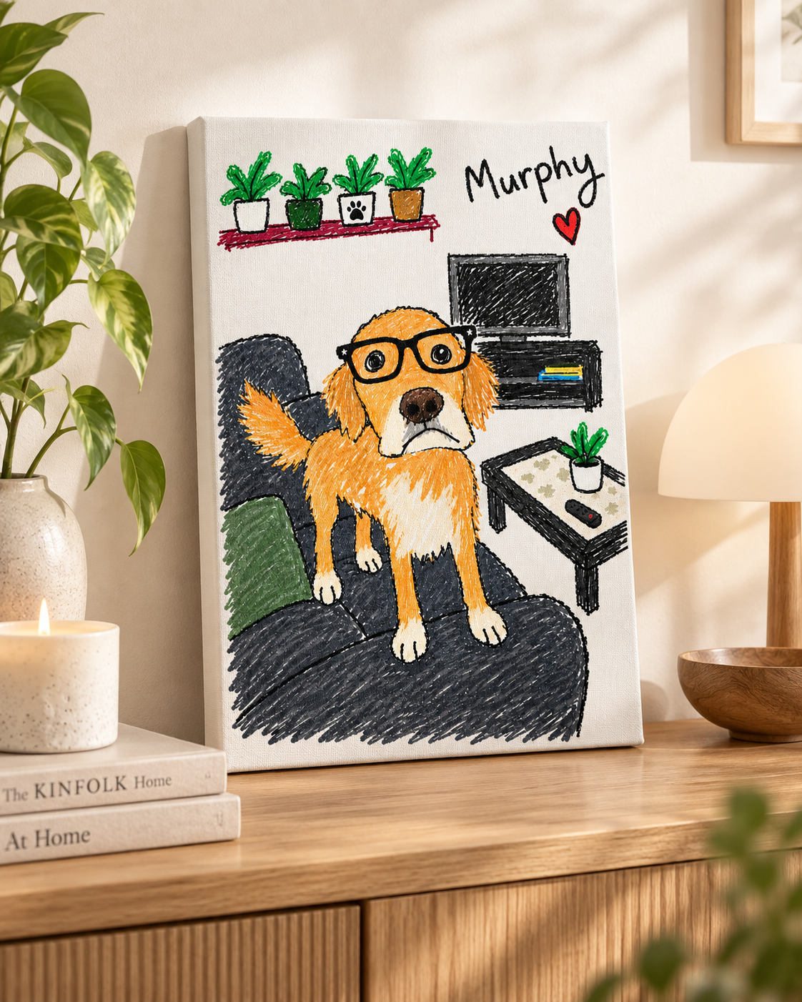 Clumsy Paint Drawing – Персонализиран портрет на канвас