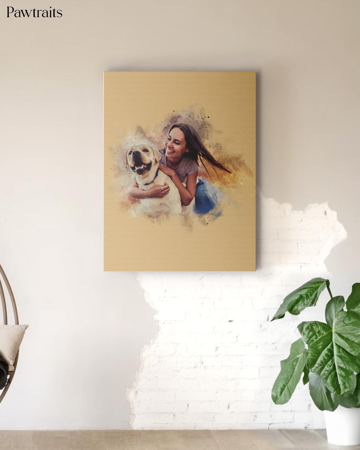 Timeless Watercolor - Персонализиран портрет на канвас
