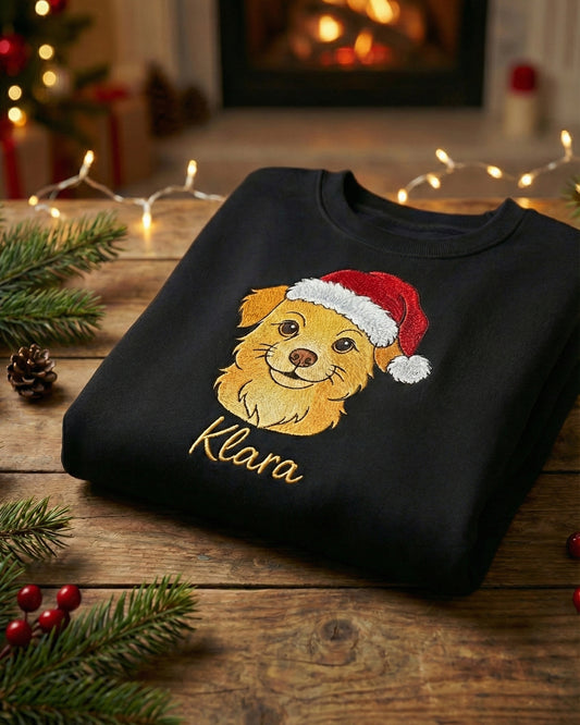 Santa Hat - Новогодишен блузон (Limited edition)- Персонализиран новогодишен везен блузон со Вашиот миленик