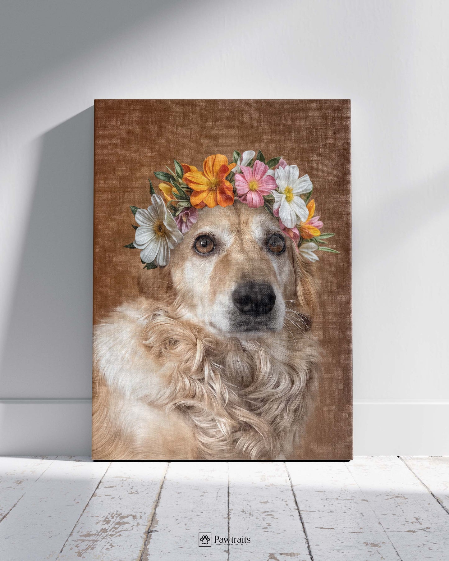 Flower Crown - Персонализиран портрет на канвас