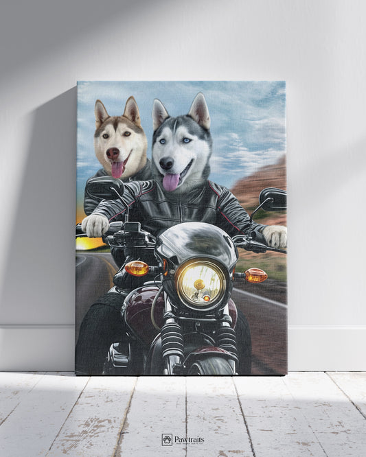 Paw Riders - Персонализиран портрет на канвас