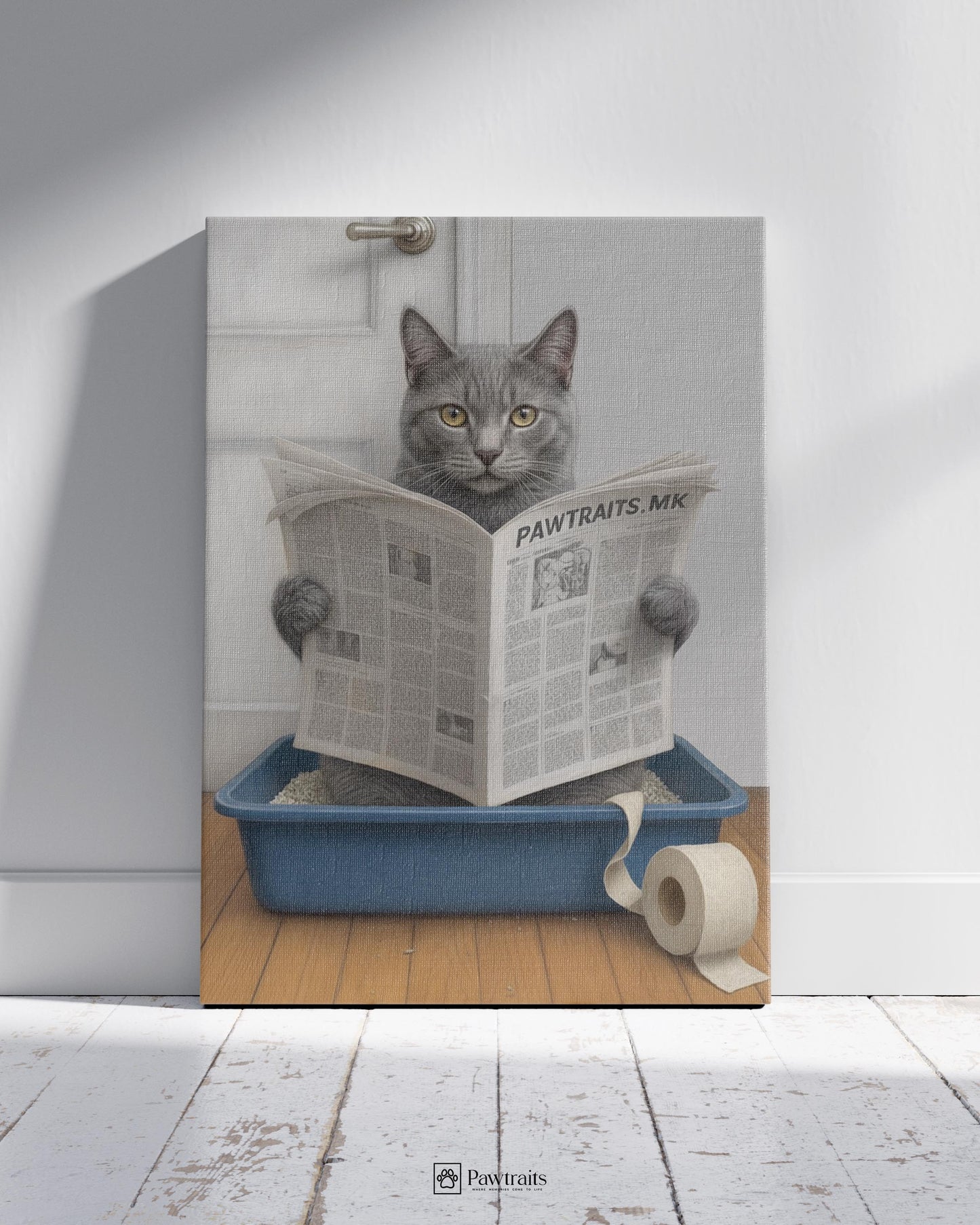 Cat Litter King - Персонализиран портрет на канвас