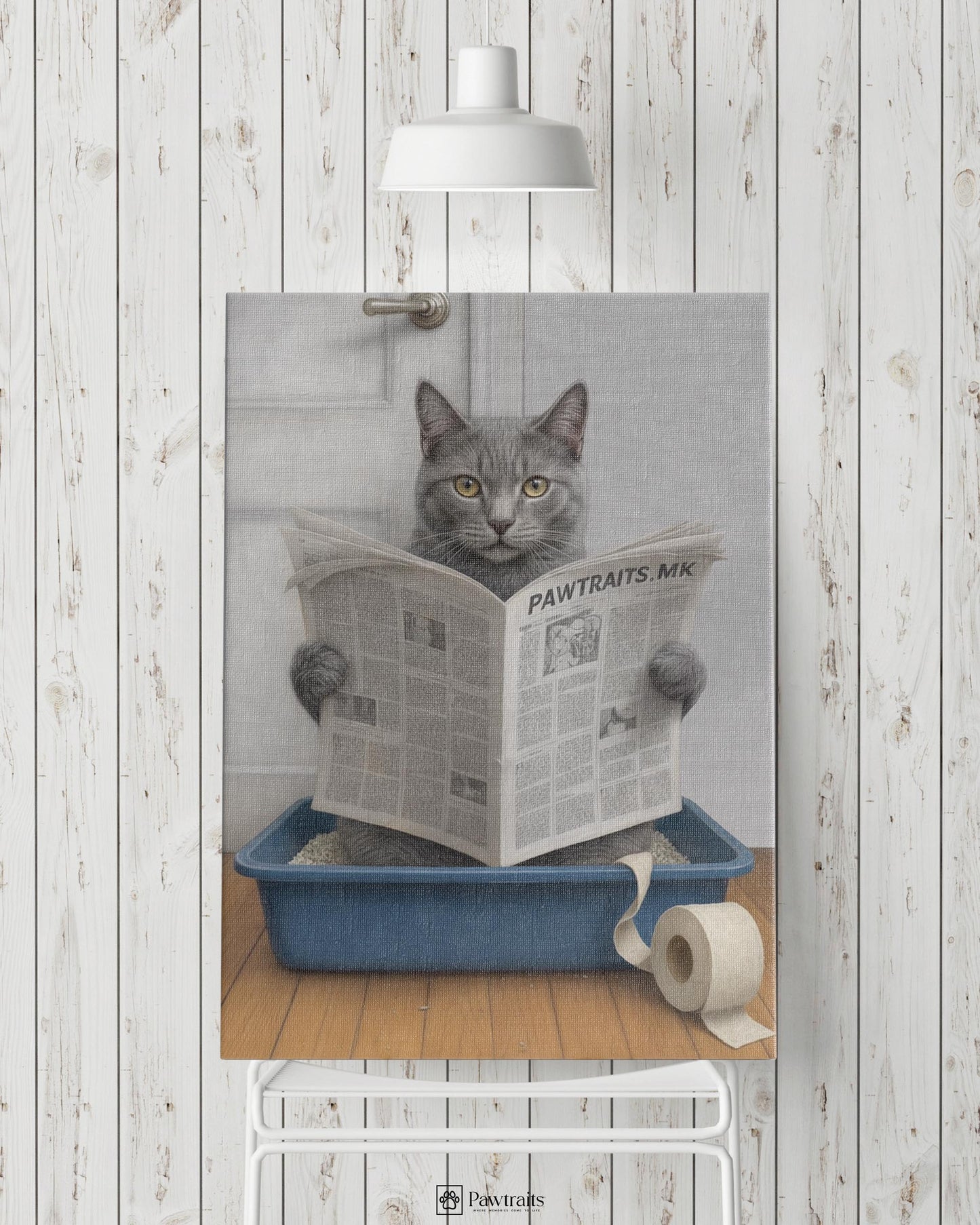 Cat Litter King - Персонализиран портрет на канвас
