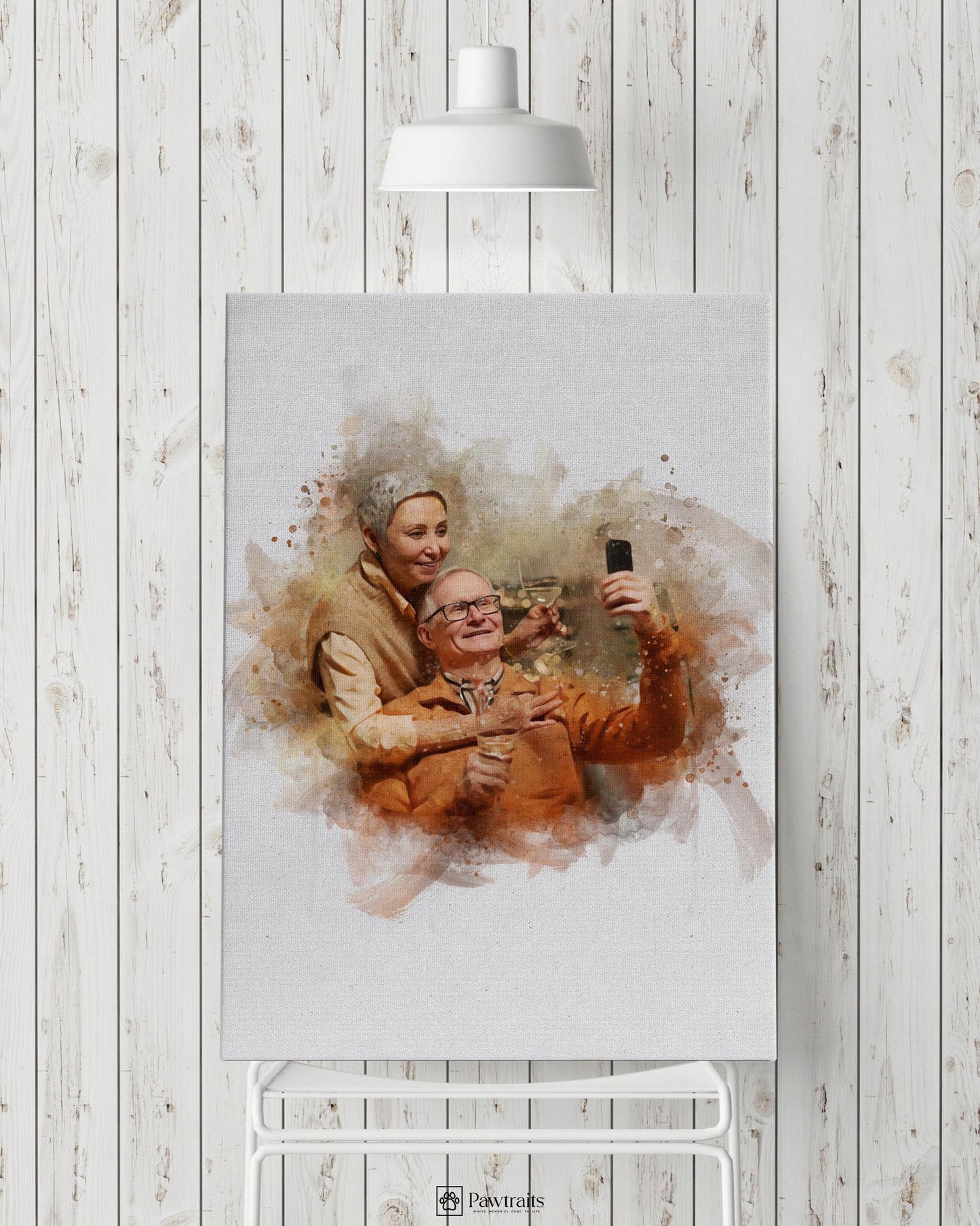 Timeless Watercolor - Персонализиран портрет на канвас