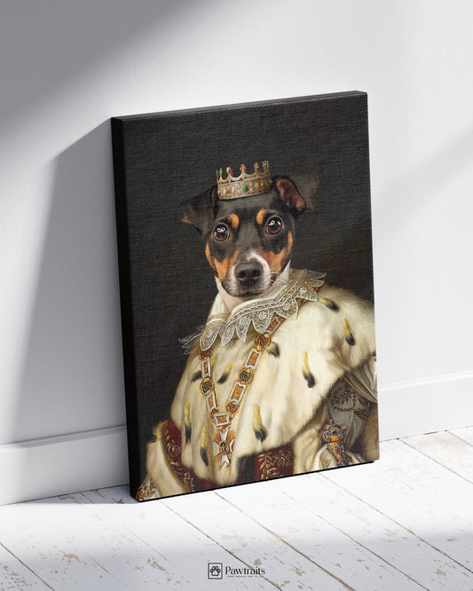 The Canine King - Персонализиран портрет на канвас