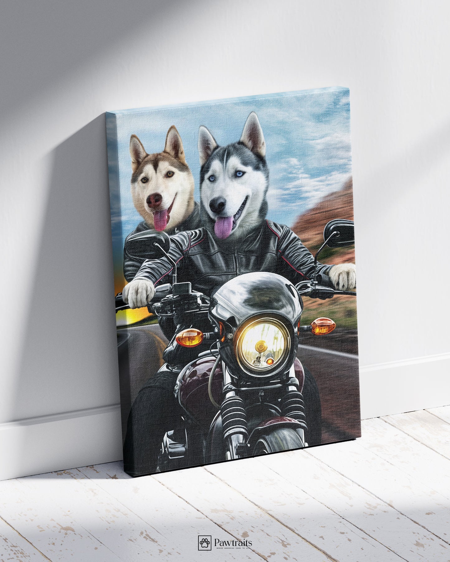 Paw Riders - Персонализиран портрет на канвас