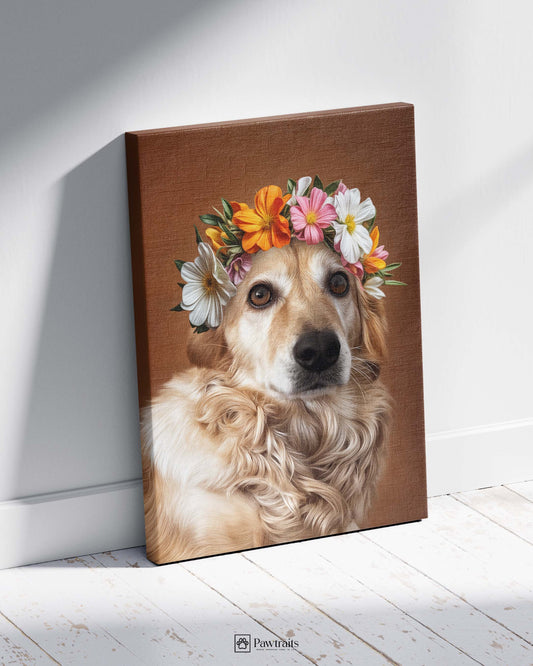 Flower Crown - Персонализиран портрет на канвас