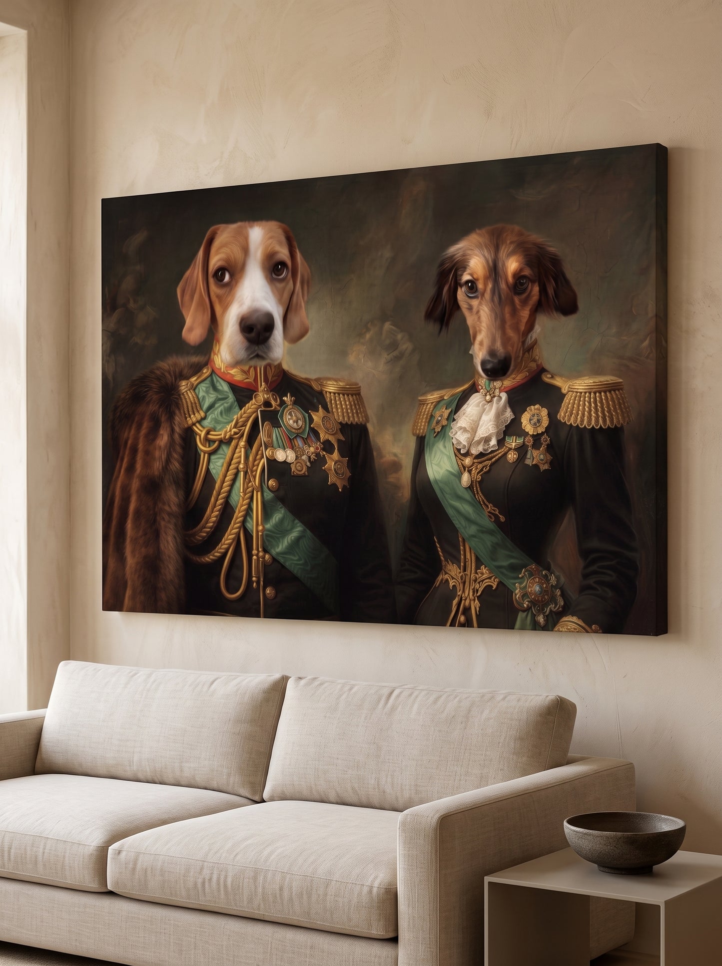 Couple Generals - Персонализиран портрет на канвас
