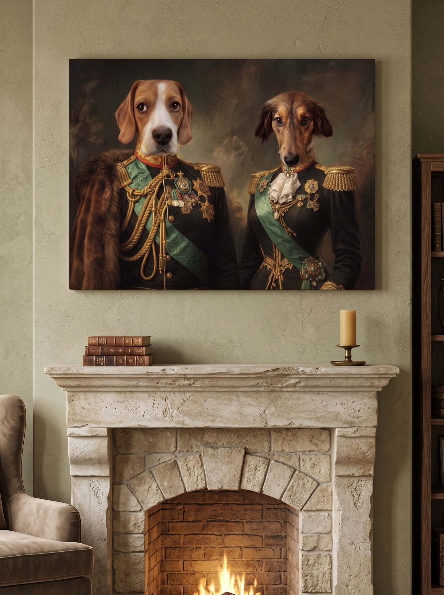 Couple Generals - Персонализиран портрет на канвас