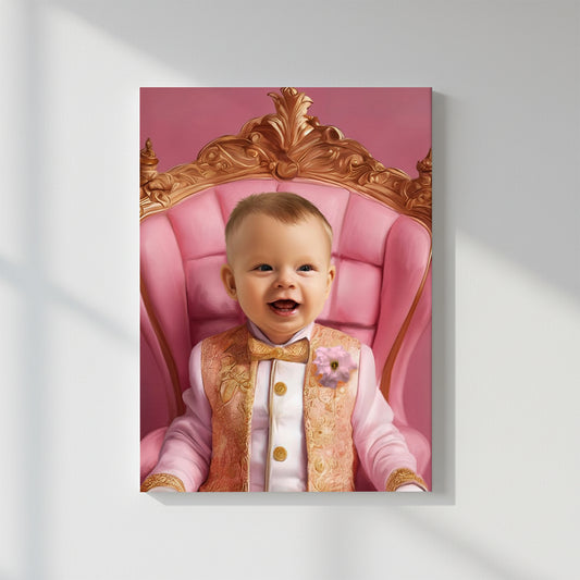 Tiny Throne  – Персонализиран детски портрет на канвас