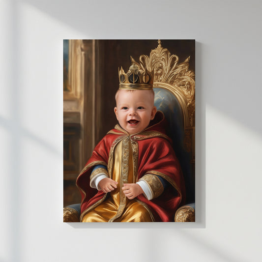 Baby of the Crown – Персонализиран детски портрет на канвас