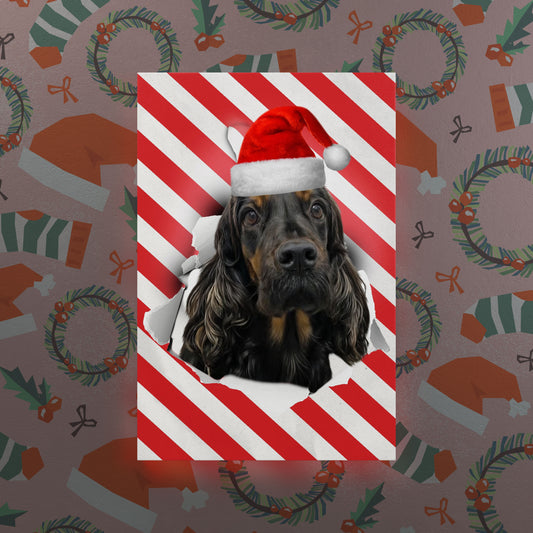 Wrapping Paper Hole - Персонализиран новогодишен портрет на канвас