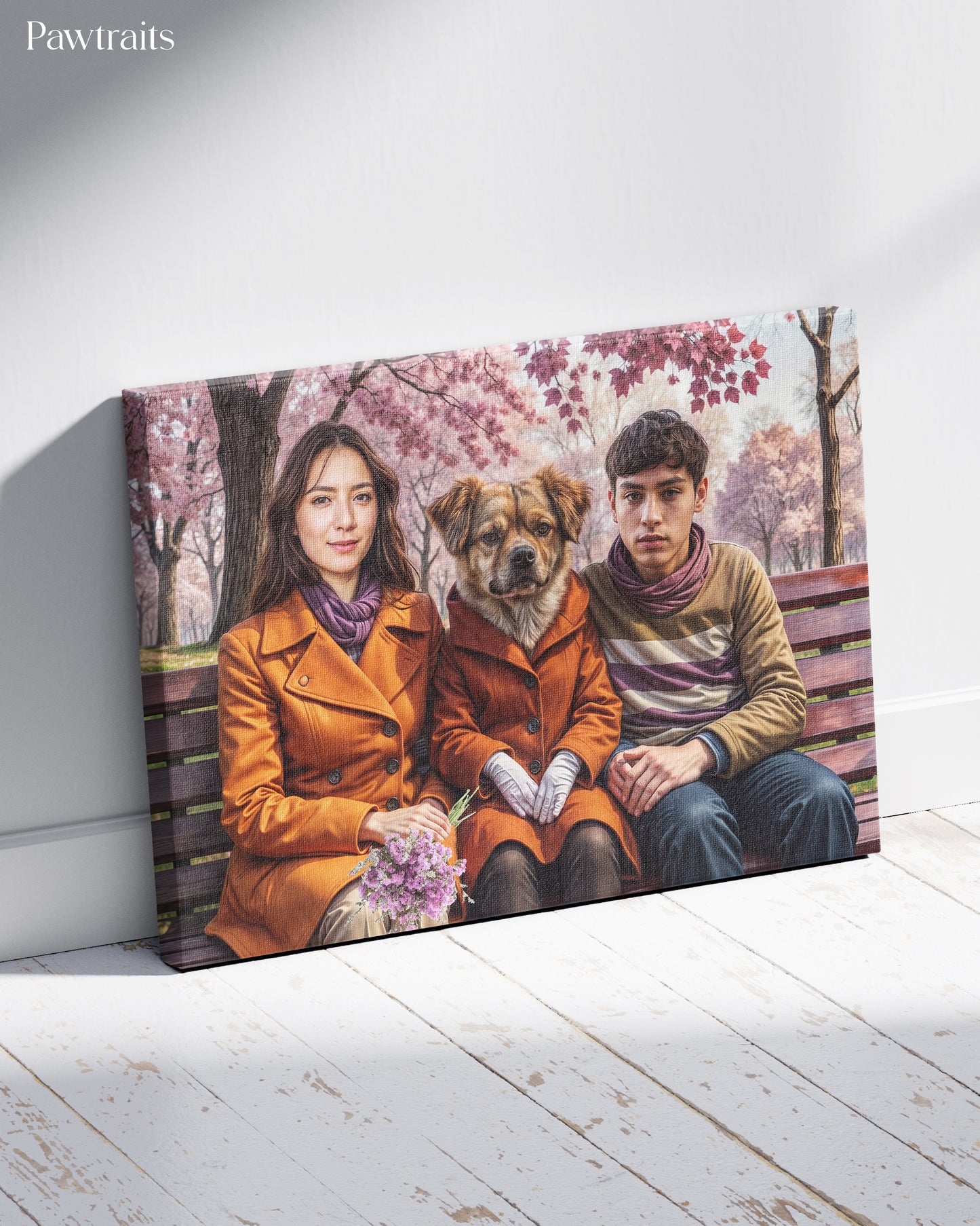 Pawprints of Love - Персонализиран портрет на канвас