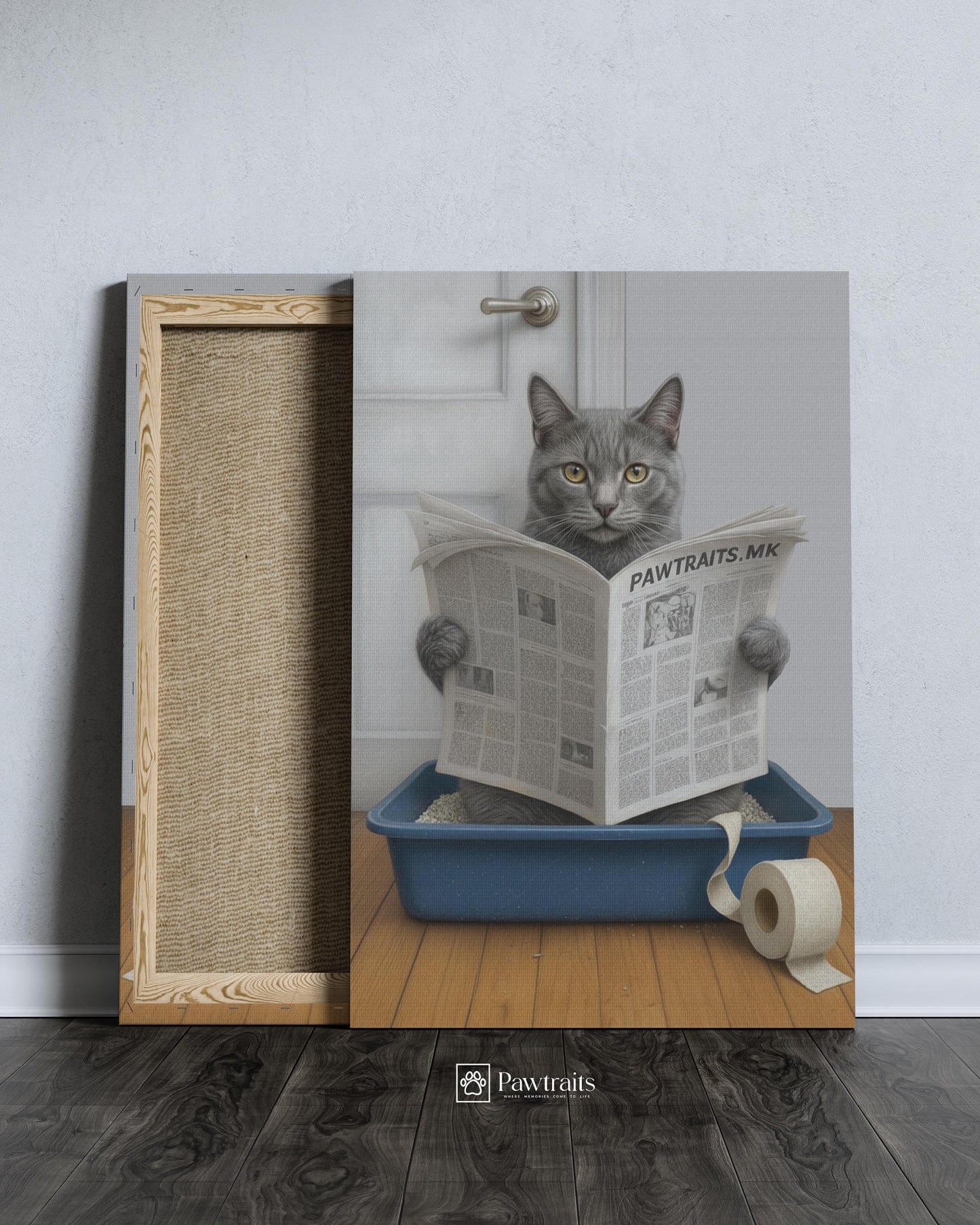 Cat Litter King - Персонализиран портрет на канвас