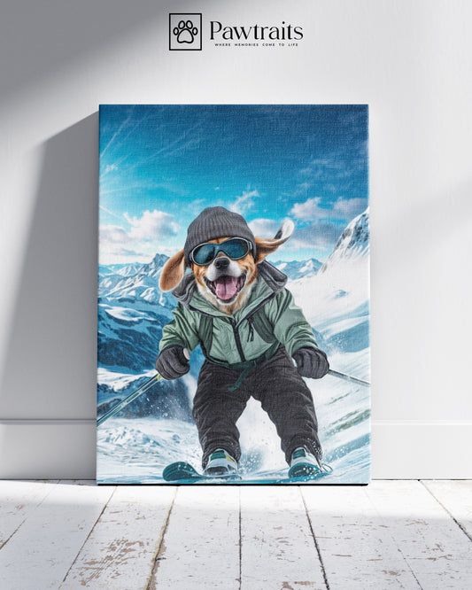 Snowy Adventurer - Персонализиран портрет на канвас