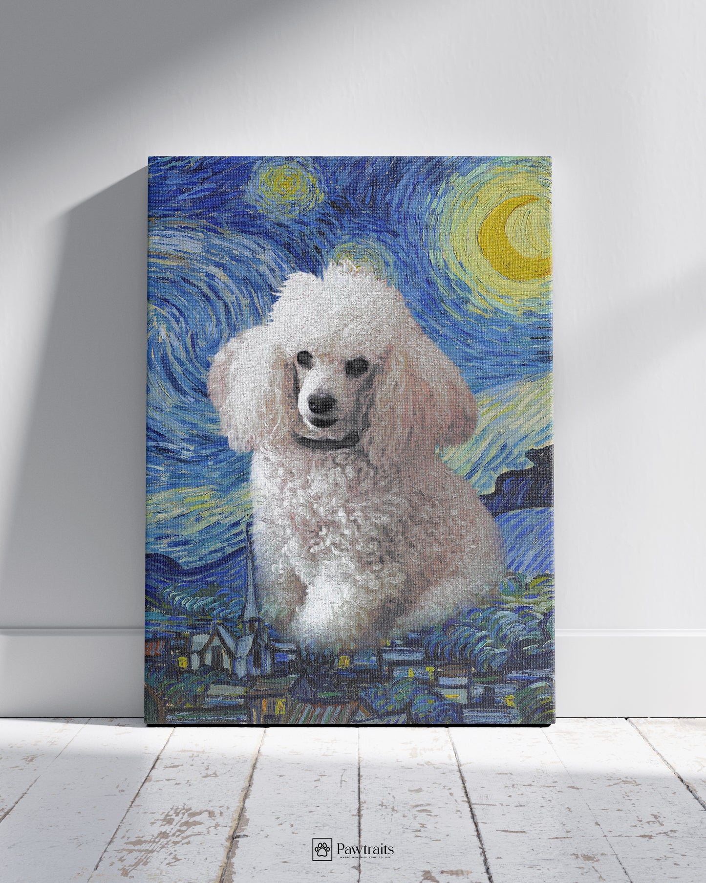 Starry Paws Portrait - Персонализиран портрет на канвас