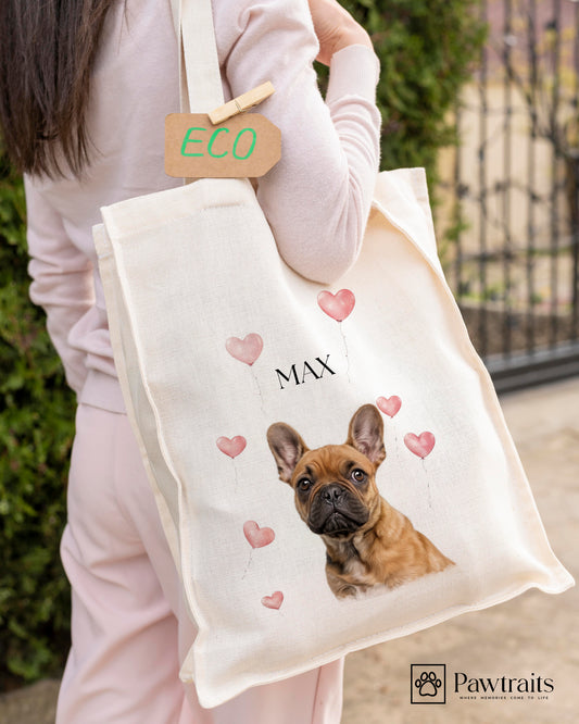 Valentine Tote Bag - Персонализиран портрет на торба