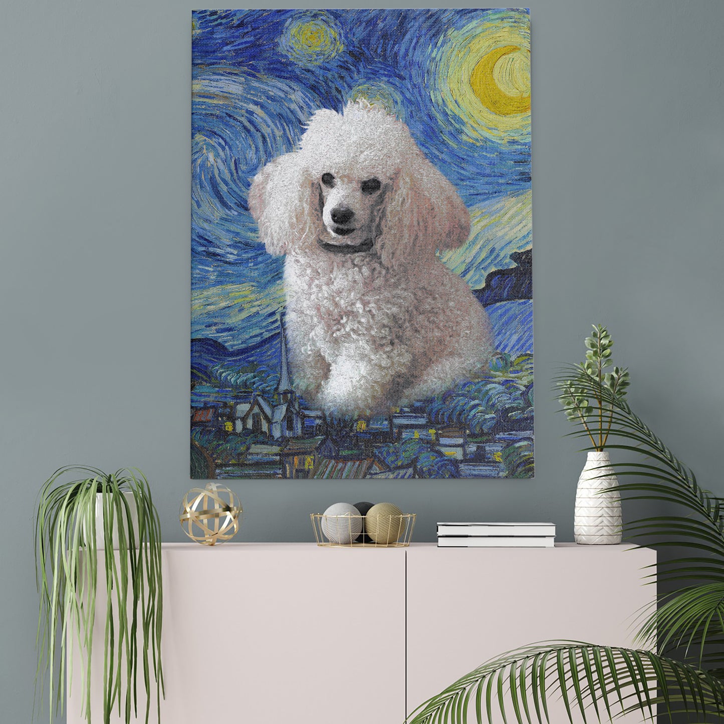 Starry Paws Portrait - Персонализиран портрет на канвас