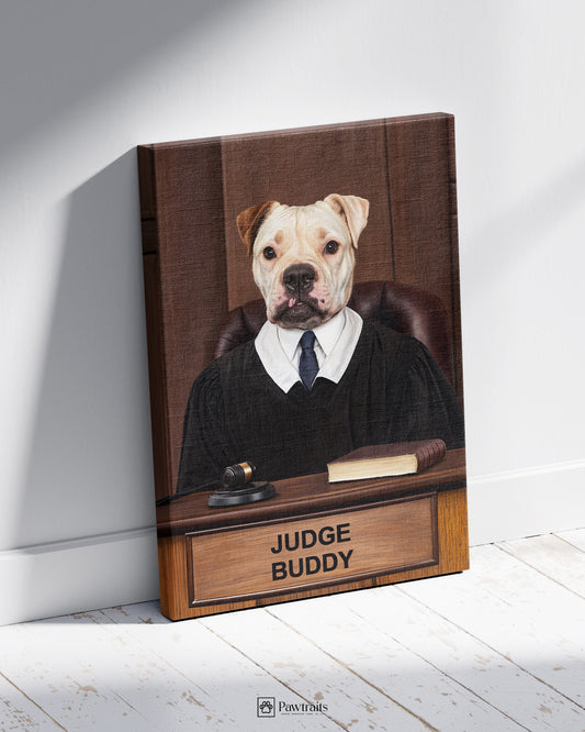 Court Canine - Персонализиран портрет на канвас