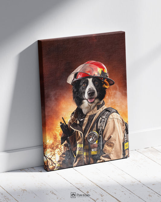 The Firefighter - Персонализиран портрет на канвас