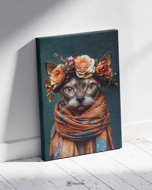 Boho Bloom - Персонализиран портрет на канвас